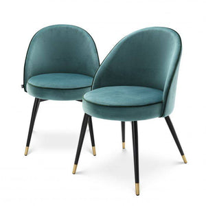 DINING CHAIR COOPER DARK GREY VELVET
