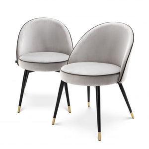 DINING CHAIR COOPER DARK GREY VELVET