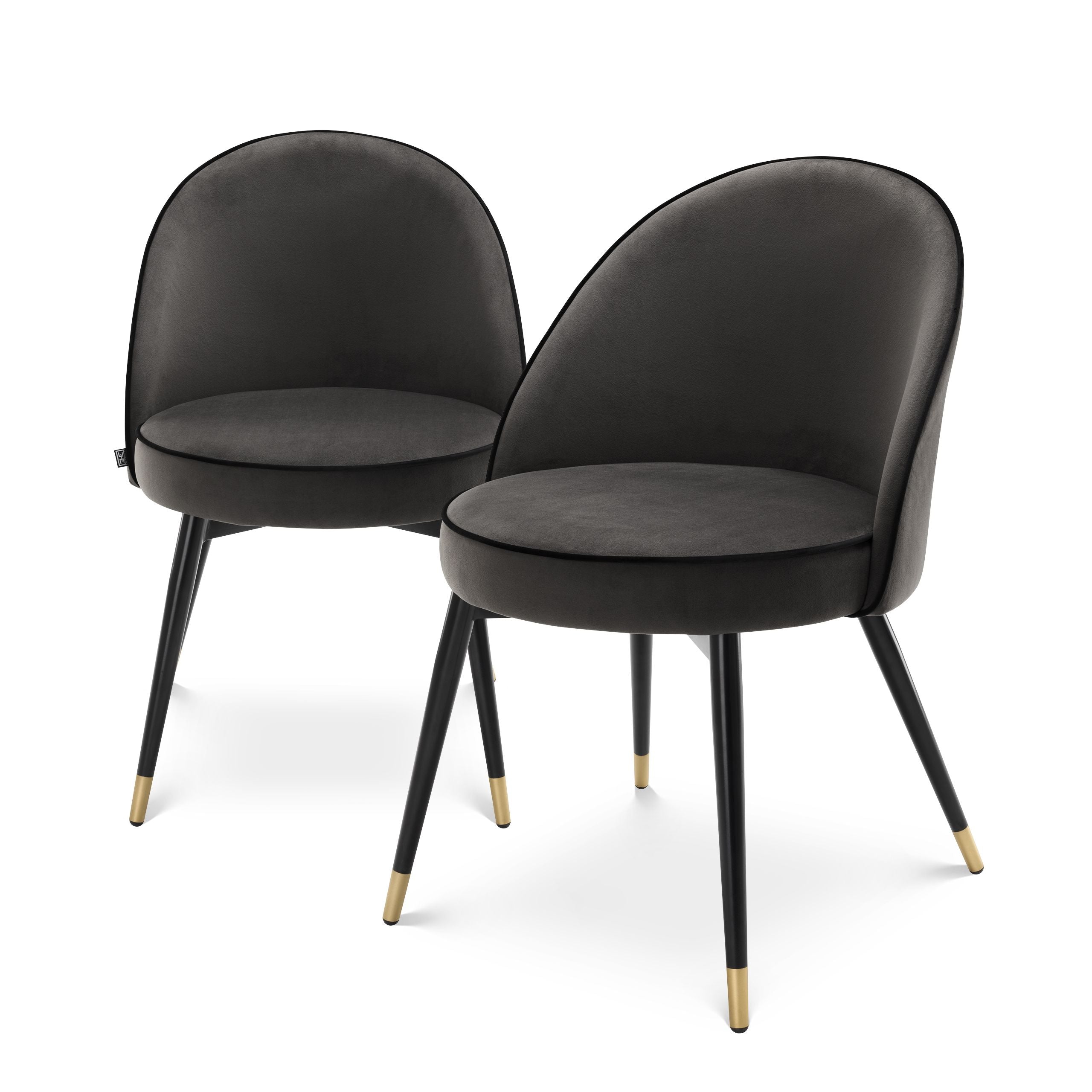 DINING CHAIR COOPER DARK GREY VELVET