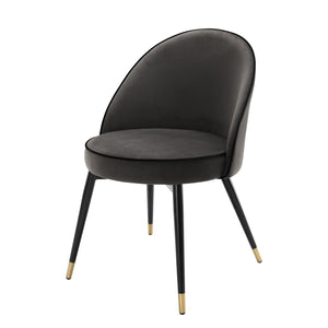 DINING CHAIR COOPER DARK GREY VELVET