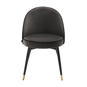 DINING CHAIR COOPER DARK GREY VELVET