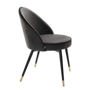DINING CHAIR COOPER DARK GREY VELVET