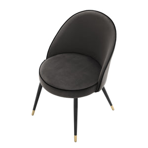 DINING CHAIR COOPER DARK GREY VELVET