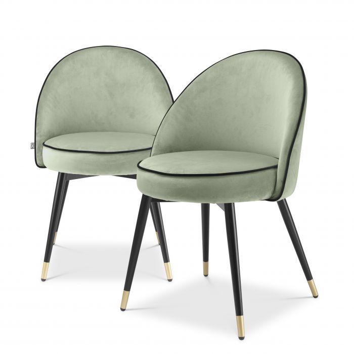 DINING CHAIR COOPER DARK GREY VELVET