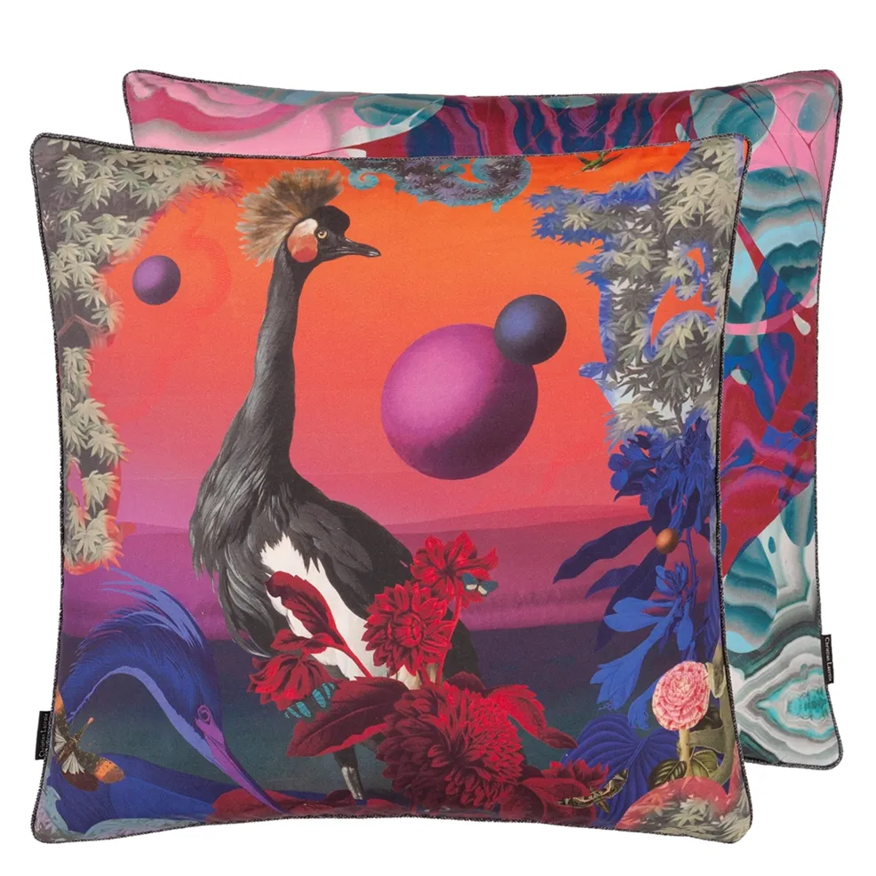 NOVAFRICA SUNSET TANGERINE CUSHION NEW CHRISTIAN LACROIX 50 x 50 cm