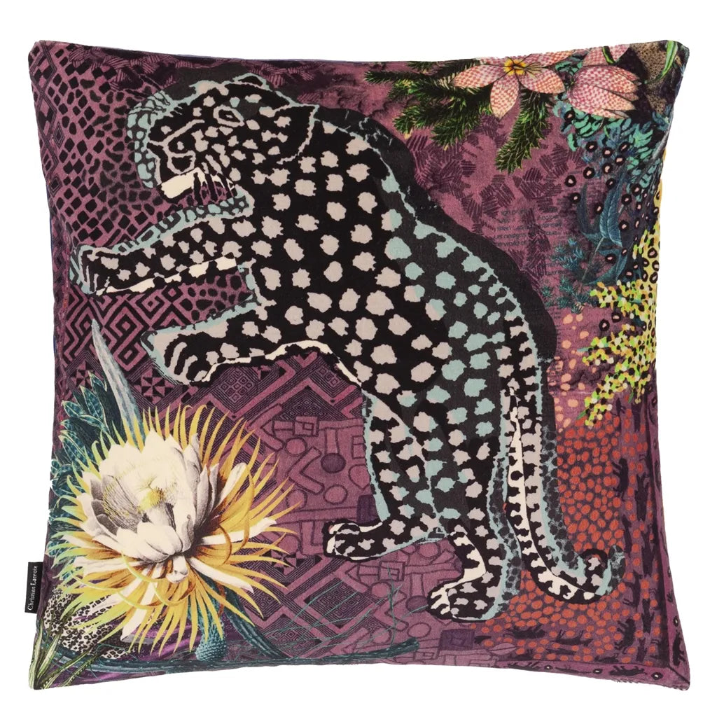 PANTERA MULTICOLORE CUSHION NEW CHRISTIAN LACROIX 45 X 45 cm