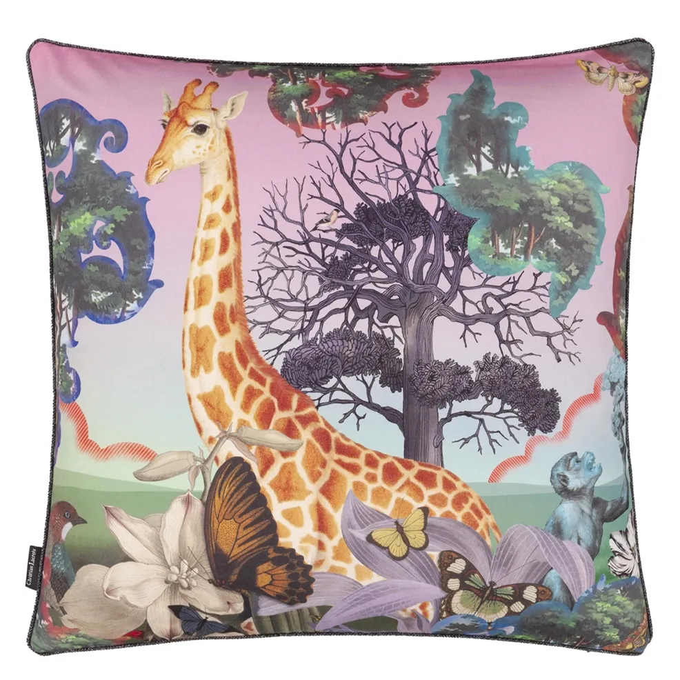 NOVAFRICA SUNRISE FLAMINGO CUSHION NEW CHRISTIAN LACROIX 50 x 50 cm