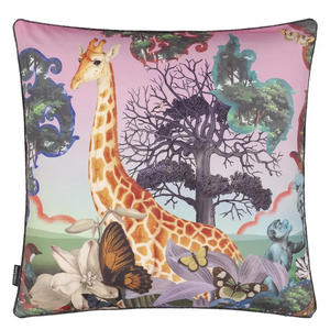 NOVAFRICA SUNRISE FLAMINGO CUSHION NEW CHRISTIAN LACROIX 50 x 50 cm