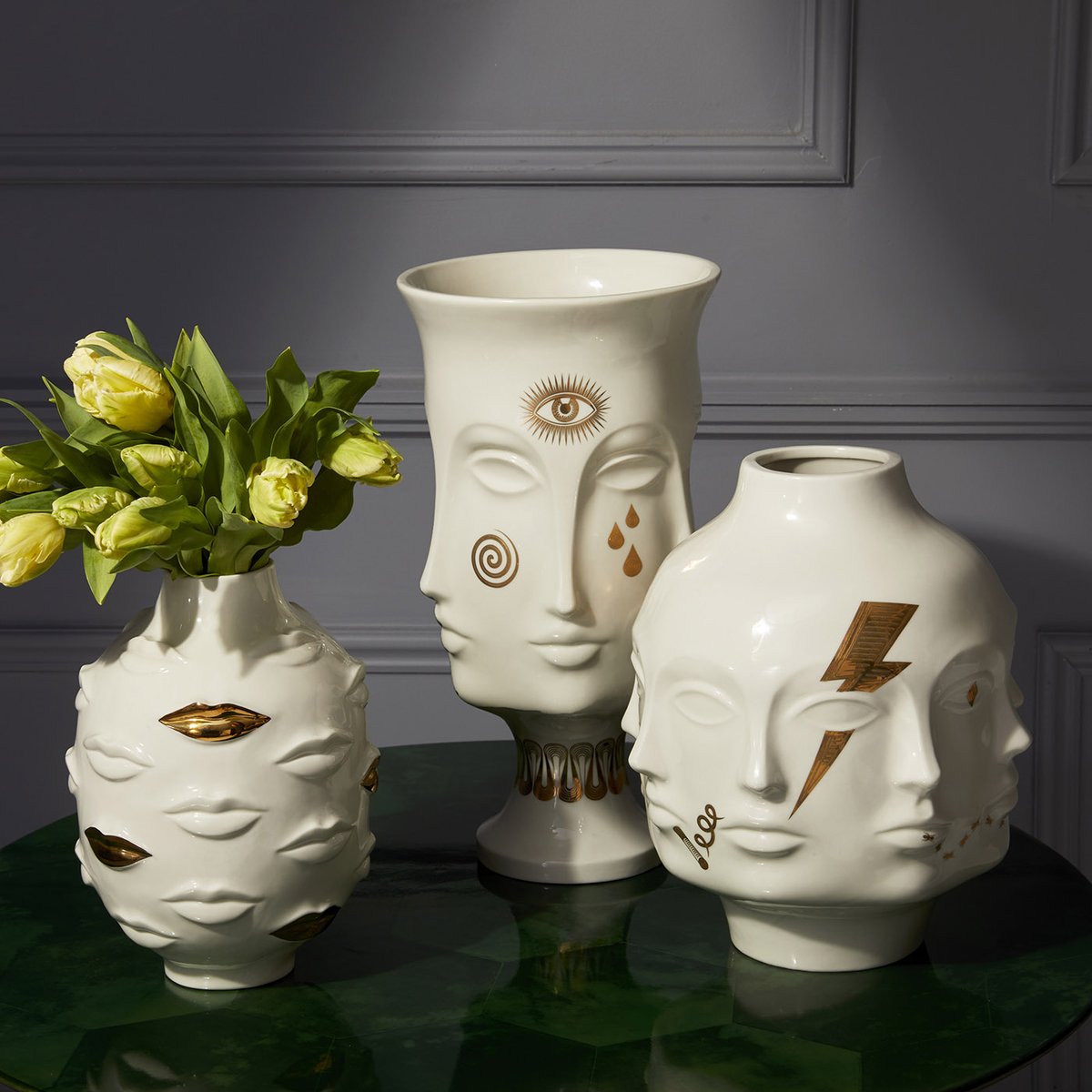 GILDED MUSE GALA ROUND VASE