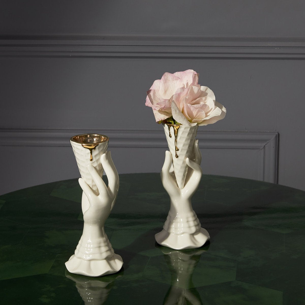 GILDED I-SCREAM VASE