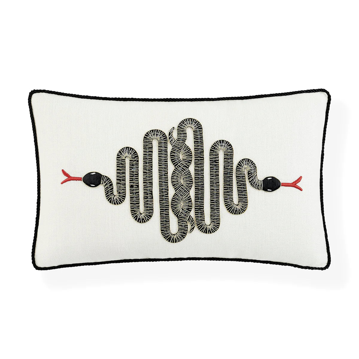 SNAKE EMBROIDERED CUSHION