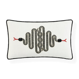 SNAKE EMBROIDERED CUSHION